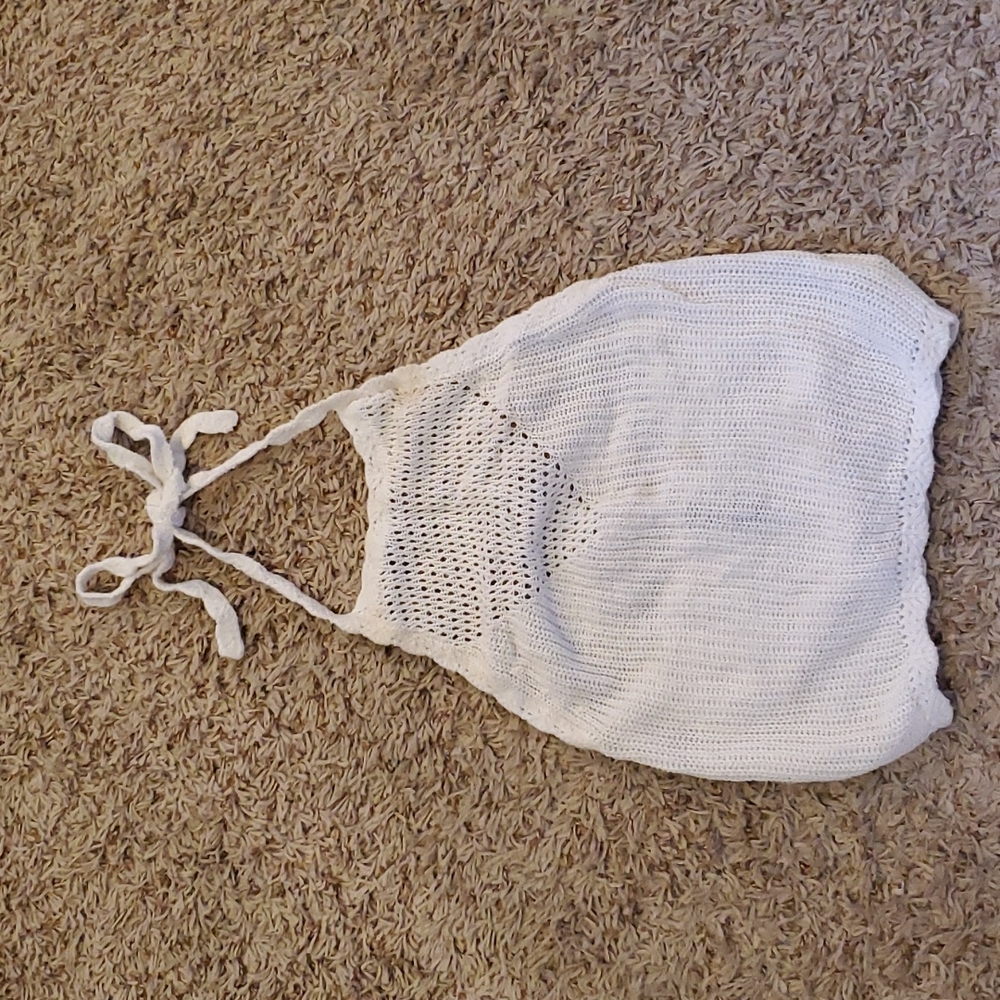H&M Crochet Halter Crop Top S